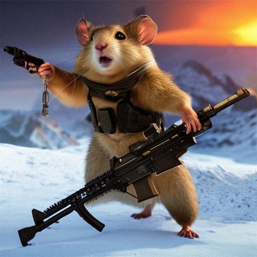 Warrior hamster Blank Meme Template