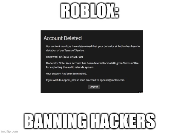 Roblox is Banning All Hackers 