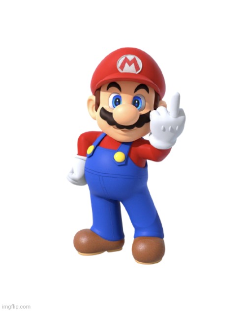Mario Middle Finger | image tagged in mario middle finger | made w/ Imgflip meme maker