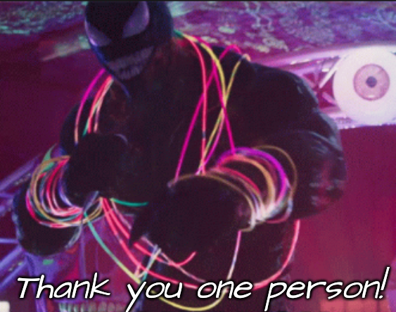High Quality Venom thank you one person Blank Meme Template