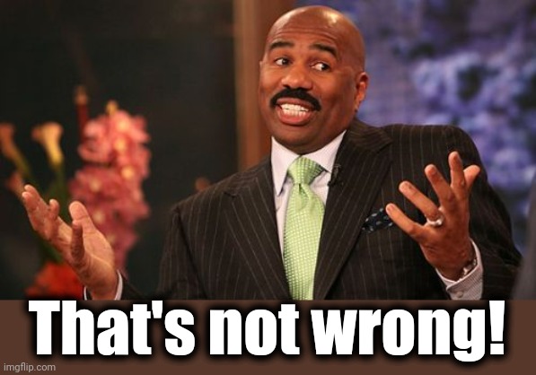 Steve Harvey Meme | That's not wrong! | image tagged in memes,steve harvey | made w/ Imgflip meme maker