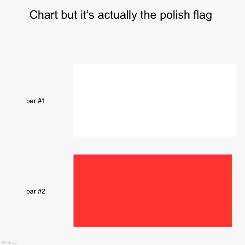 Poland flag | Chart but it’s actually the polish flag | | image tagged in charts,bar charts | made w/ Imgflip chart maker