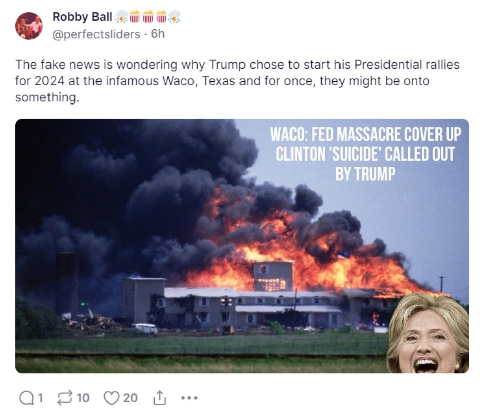 The fake news is wondering why Trump chose to start his Presidential rallies at Waco, Texas | image tagged in make america great again,make waco great again,waco massacre,corrupt feds,government corruption,scumbag government | made w/ Imgflip meme maker