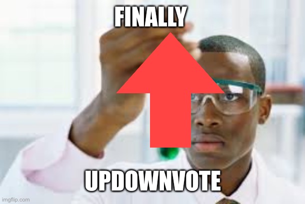 FINALLY | FINALLY; UPDOWNVOTE | image tagged in finally | made w/ Imgflip meme maker