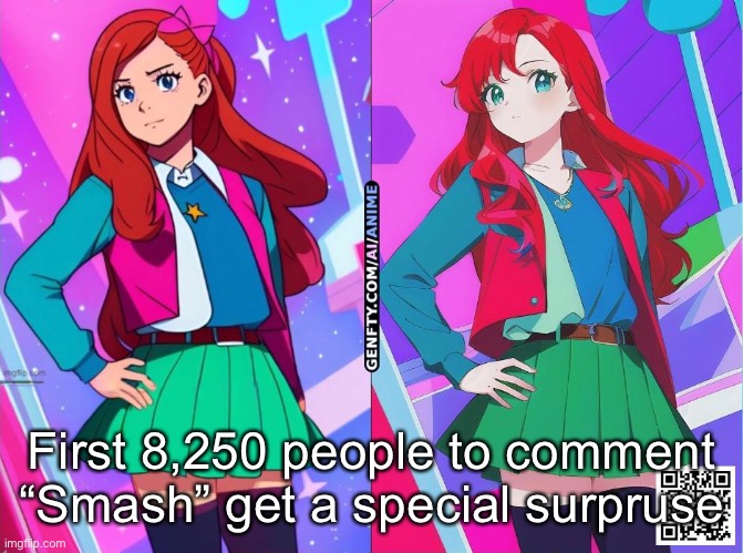 First 8,250 people to comment “Smash” get a special surprise | made w/ Imgflip meme maker