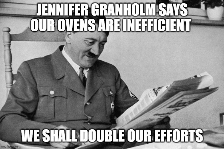 Energy Star | JENNIFER GRANHOLM SAYS OUR OVENS ARE INEFFICIENT; WE SHALL DOUBLE OUR EFFORTS | image tagged in global warming,climate change,renewable energy,energy,paris climate deal | made w/ Imgflip meme maker