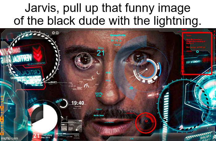 High Quality Pull up the funny black dude lightning image Blank Meme Template