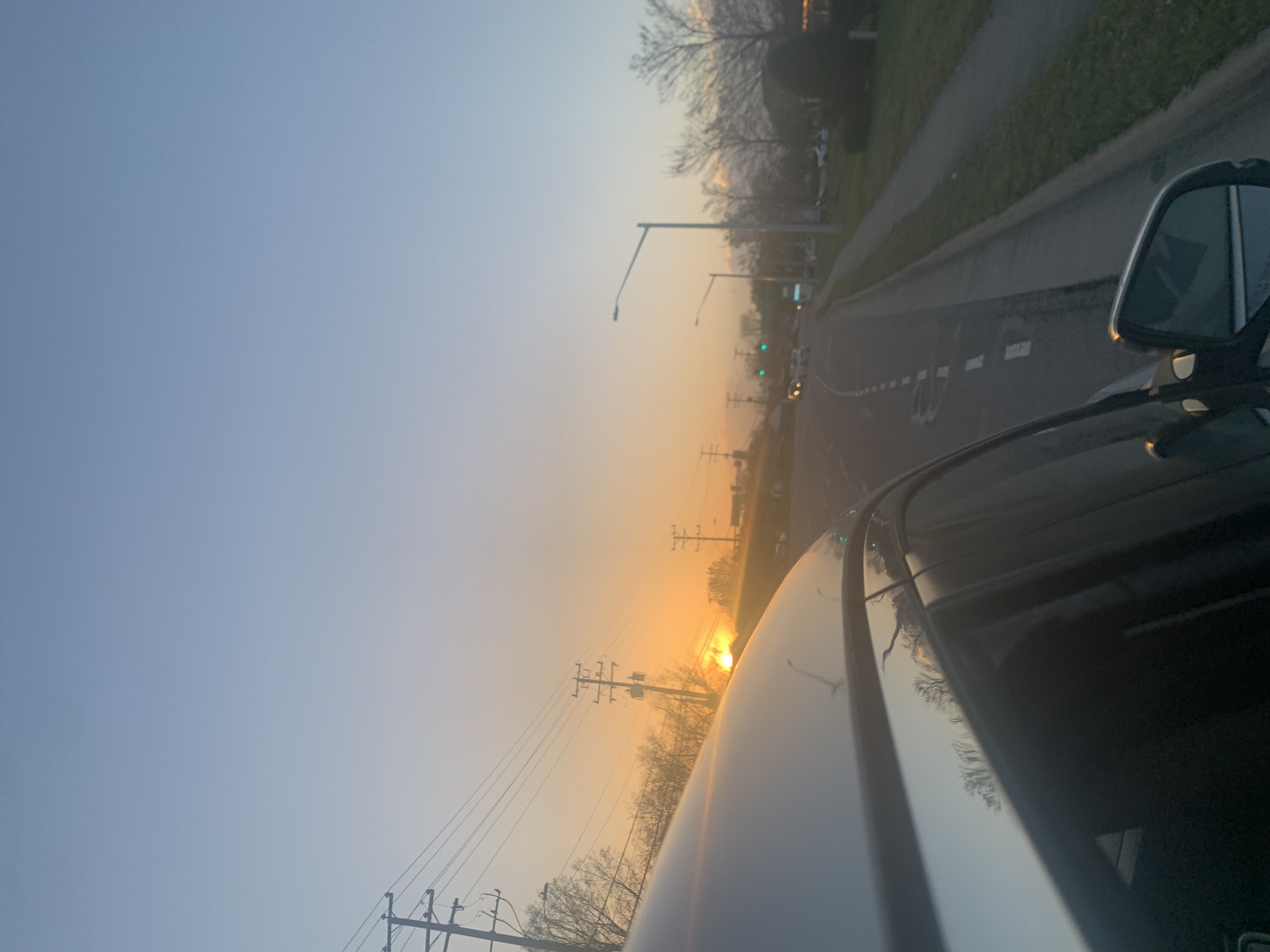 Another sunset from a car Blank Meme Template