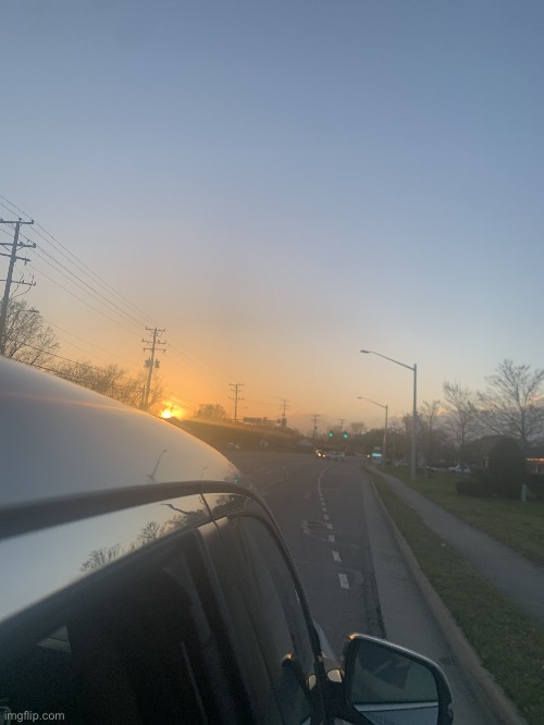 Another picture of a sunset that I took yesterday | image tagged in another sunset from a car,sunset,beautiful sunset,why are you reading the tags | made w/ Imgflip meme maker