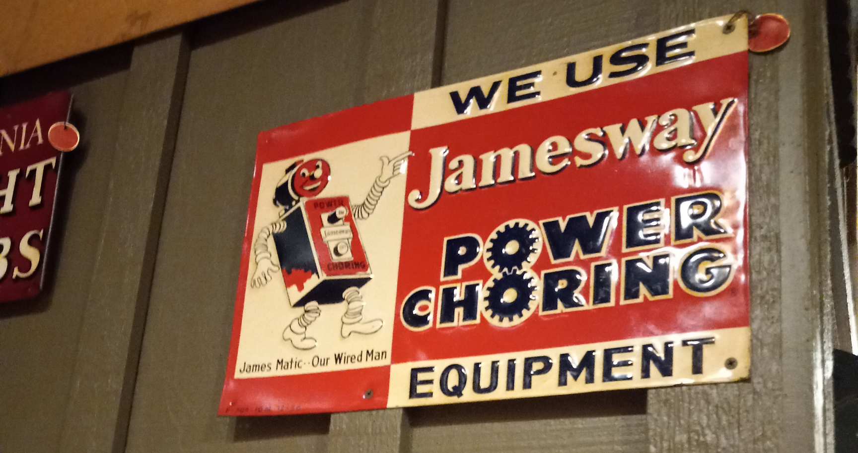 Jamesway Power Choring Equipment Restaurant Sign Blank Meme Template