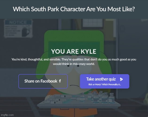 I didn't expect to get him. I kinda thought I would get the other 3 kids | image tagged in kyle,south park | made w/ Imgflip meme maker