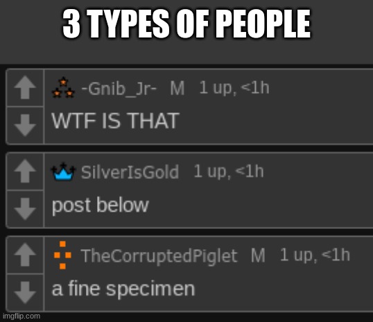 3 TYPES OF PEOPLE | made w/ Imgflip meme maker