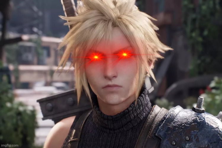 image tagged in cloud strife from final fantasy vii remake | made w/ Imgflip meme maker