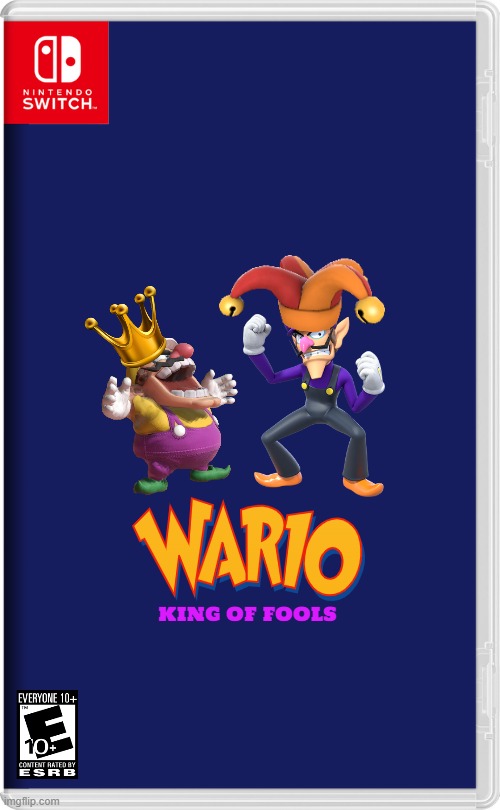 if nintendo made april fools day related games volume 3 | KING OF FOOLS | image tagged in nintendo switch,wario,waluigi,april fools day,fake | made w/ Imgflip meme maker