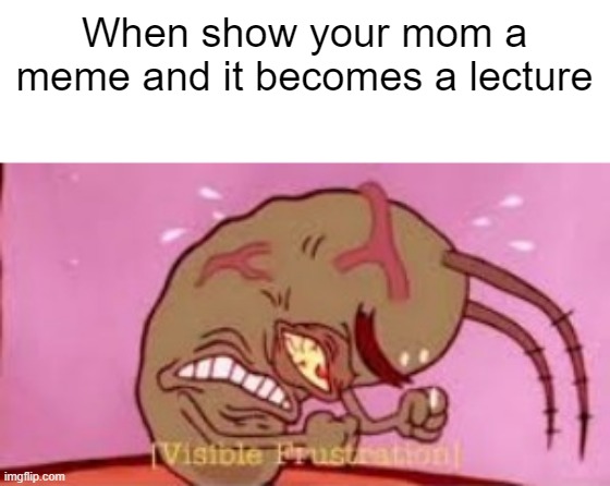 "Memes are ruining our youth!" | When show your mom a meme and it becomes a lecture | image tagged in visible frustration | made w/ Imgflip meme maker