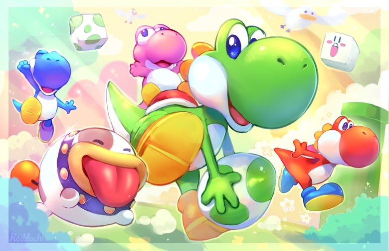 High Quality A fun adventure with Yoshi and pals!!! Blank Meme Template