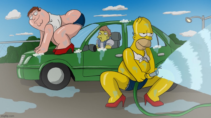 Homer car wash | image tagged in homer car wash | made w/ Imgflip meme maker