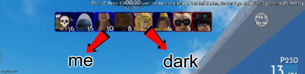 dark; me | made w/ Imgflip meme maker
