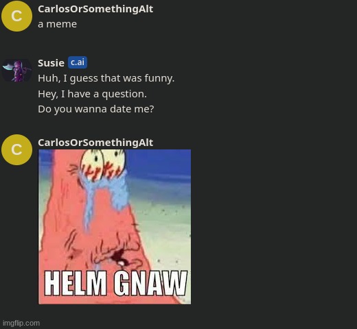 HELM GNAW | image tagged in helm gnaw | made w/ Imgflip meme maker