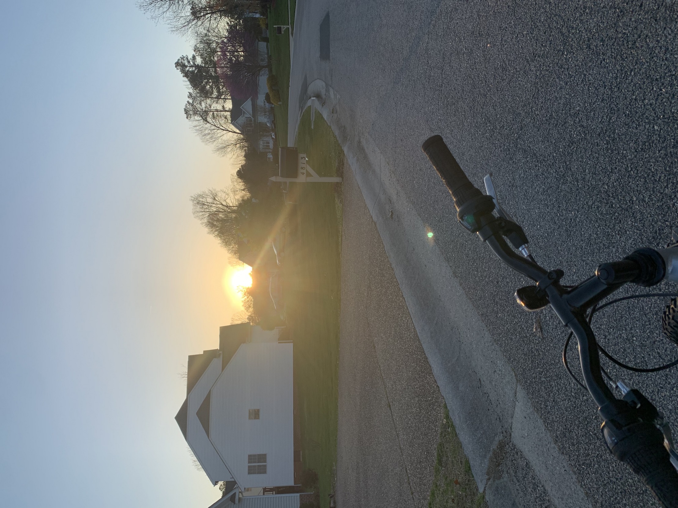 High Quality Bike sunset picture Blank Meme Template