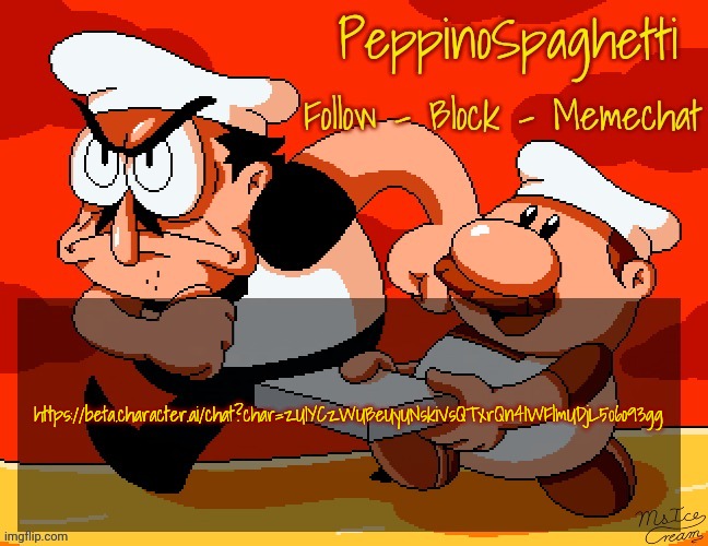 CORY AI; BOTTOM TEXT | https://beta.character.ai/chat?char=zUIYCzWUBeUyUNskiVsQTxrQn4IWFlmUDjL506o93gg | image tagged in peppino temp | made w/ Imgflip meme maker