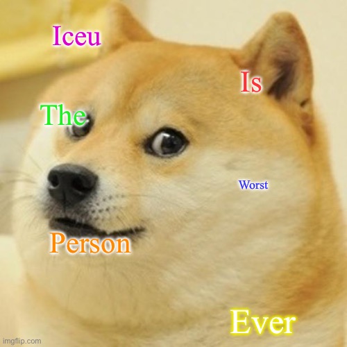 Doge speaks Facts Iceu is crap | Iceu; Is; The; Worst; Person; Ever | image tagged in memes,doge | made w/ Imgflip meme maker