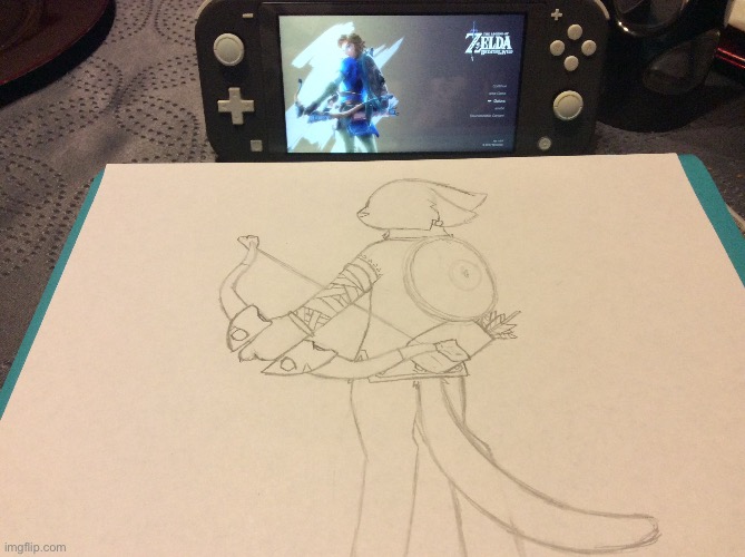 W.I.P I’ll prob draw on my tablet after school | image tagged in zelda,botw | made w/ Imgflip meme maker