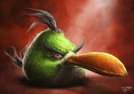 High Quality Green Angry Bird Blank Meme Template
