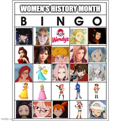 women's history month | WOMEN'S HISTORY MONTH | image tagged in blank bingo card,women,international women's day,believewomen,strong women | made w/ Imgflip meme maker