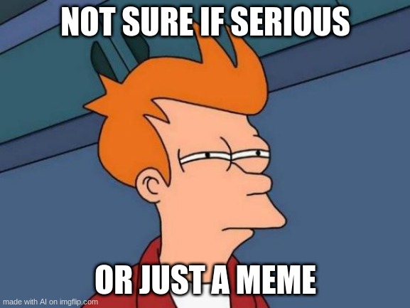 AI? What's Going On? | NOT SURE IF SERIOUS; OR JUST A MEME | image tagged in memes,futurama fry | made w/ Imgflip meme maker