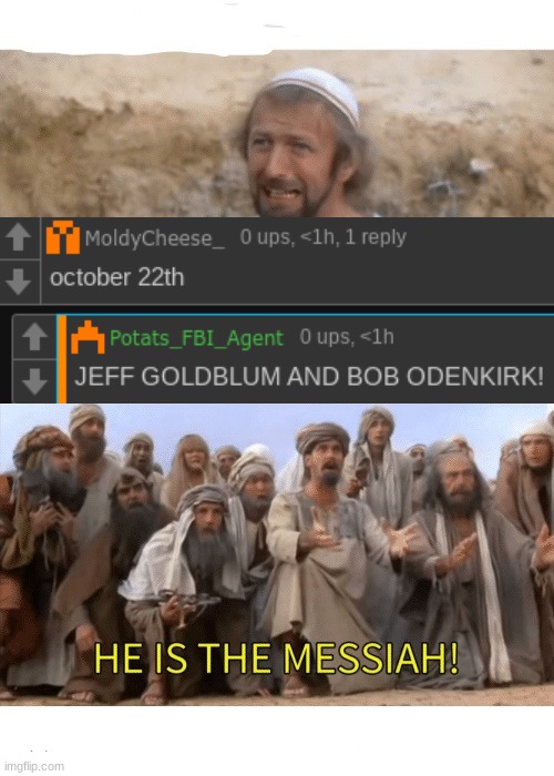 HE IS THE CHOSEN ONE | image tagged in he is the messiah | made w/ Imgflip meme maker