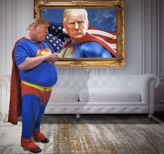 Trump - fat superman  JPP Blank Meme Template