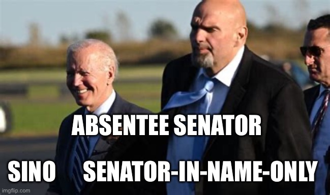 Politician in any other profession would be called unemployed | ABSENTEE SENATOR; SINO      SENATOR-IN-NAME-ONLY | image tagged in biden,senators,incompetence,democrats | made w/ Imgflip meme maker