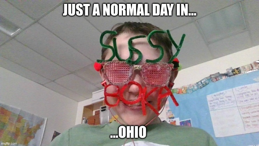 JUST A NORMAL DAY IN... ...OHIO | image tagged in sus | made w/ Imgflip meme maker