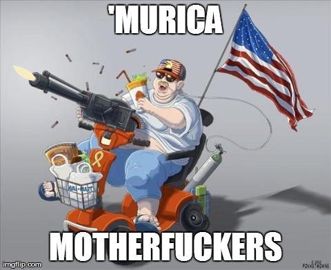'MURICA MOTHERF**KERS | image tagged in murica wheelchair | made w/ Imgflip meme maker