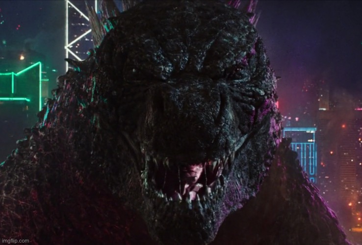 Godzilla laughing | image tagged in godzilla laughing | made w/ Imgflip meme maker