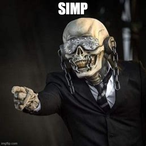 vic pointing | SIMP | image tagged in vic pointing | made w/ Imgflip meme maker