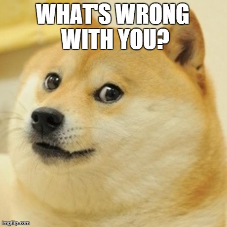 Doge Meme | WHAT'S WRONG WITH YOU? | image tagged in memes,doge | made w/ Imgflip meme maker