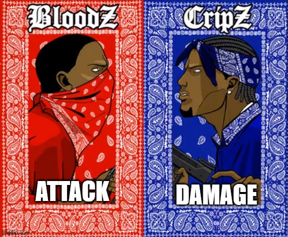 which side are you on | DAMAGE; ATTACK | image tagged in which side are you on | made w/ Imgflip meme maker