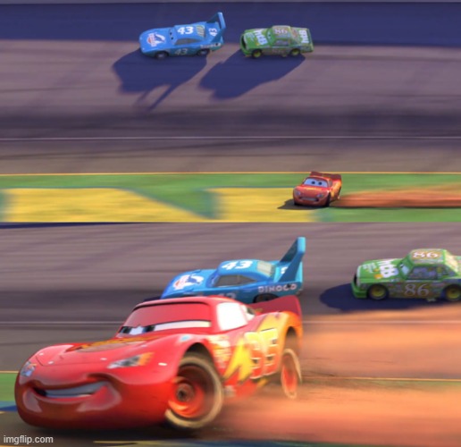 Lightning Mcqueen Drifting | image tagged in lightning mcqueen drifting | made w/ Imgflip meme maker