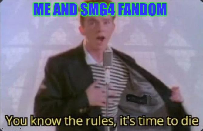 You know the rules, it's time to die | ME AND SMG4 FANDOM | image tagged in you know the rules it's time to die | made w/ Imgflip meme maker