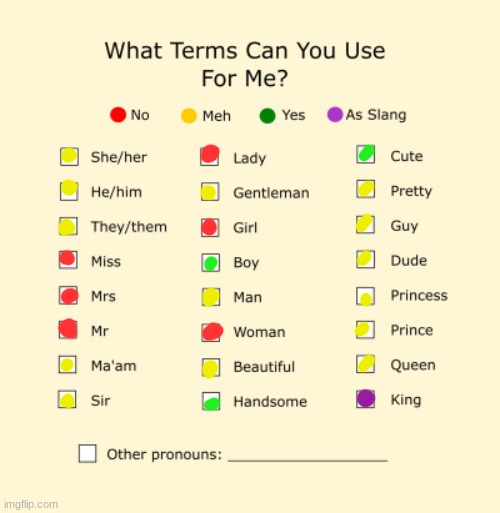 PREP | image tagged in pronouns sheet | made w/ Imgflip meme maker