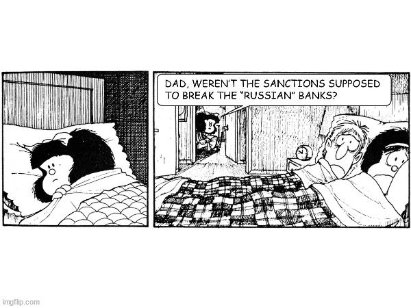 Mafalda on Financial Crisis | image tagged in banks,bank,finance | made w/ Imgflip meme maker