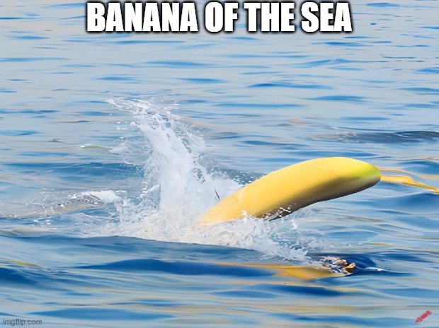 banana of the sea | BANANA OF THE SEA | image tagged in banana | made w/ Imgflip meme maker