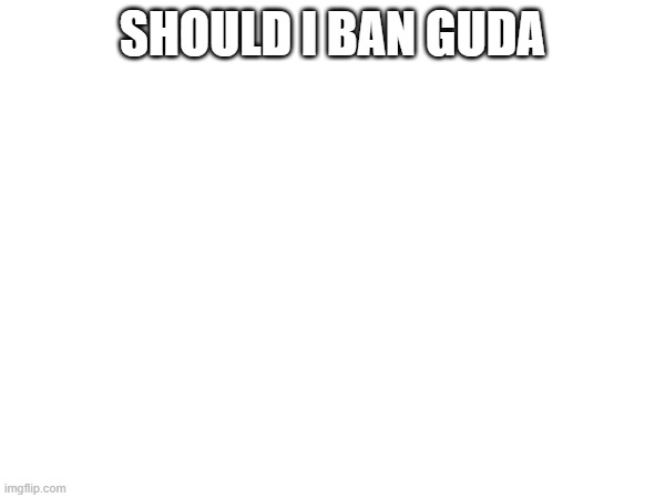 SHOULD I BAN GUDA | made w/ Imgflip meme maker