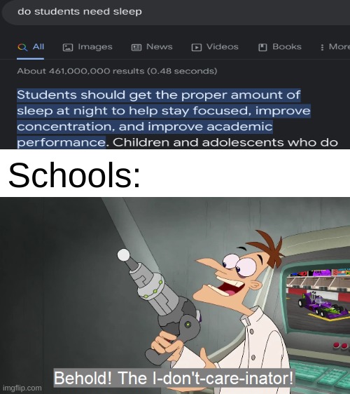 I got 8 hours... yay new best | Schools: | image tagged in the i don't care inator,smellydive,school | made w/ Imgflip meme maker