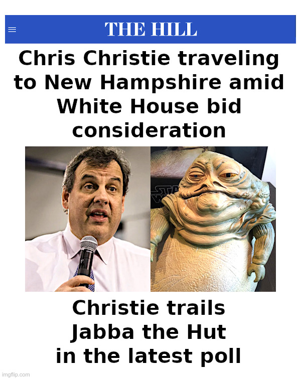 Chris Christie: Big Trouble in Little New Hampshire? | image tagged in president,chris christie,new hampshire,i don't think so | made w/ Imgflip meme maker