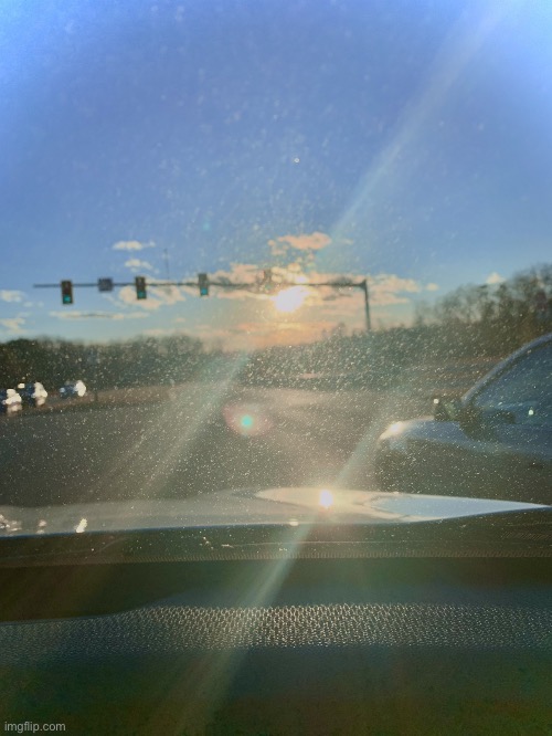 Cool Sun picture I took a couple months ago | image tagged in car sun picture,sun,why are you reading the tags | made w/ Imgflip meme maker