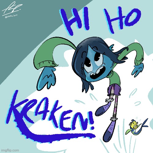 Hi Ho Kraken (Art by NotaBeethescribbler) | made w/ Imgflip meme maker