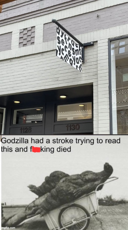 I don’t know what the name of this store is | image tagged in godzilla,you had one job,memes,funny | made w/ Imgflip meme maker